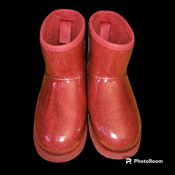 Ugg Women\'s Classic Clear Mini Samba Red Boots, Size 6 main image 5